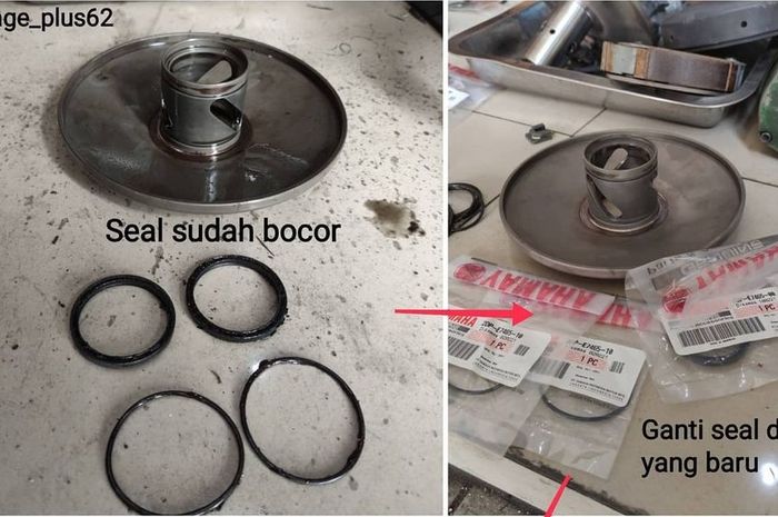 Seal grease sliding sheave yang bocor