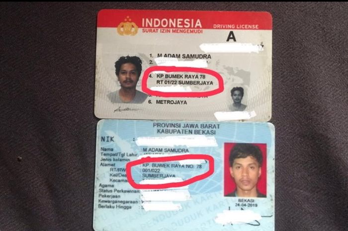 Ilustrasi nama alamat SIM berbeda dengan KTP