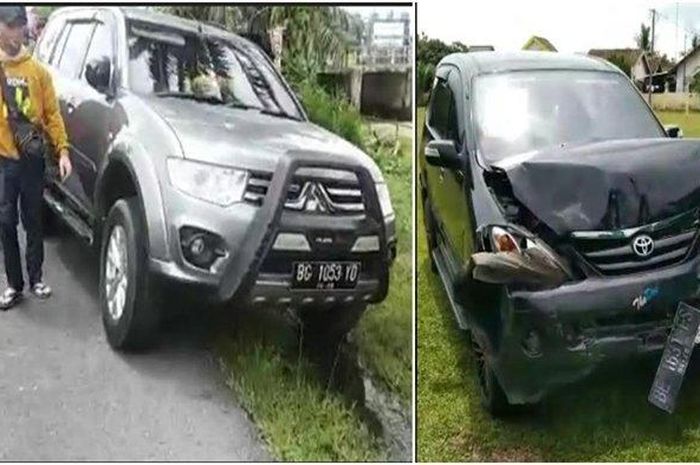 Imbas kecelakaan beruntun, Mitsubishi Pajero Sport diseruduk Toyota Kijang, Avanza dan truk di Belitang, OKU Timur