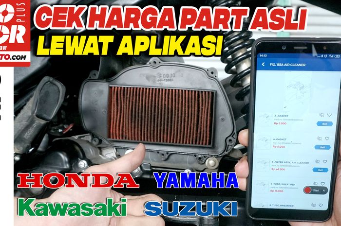 Cek stok dan harga spare part motor resmi sekarang bisa lewat aplikasi