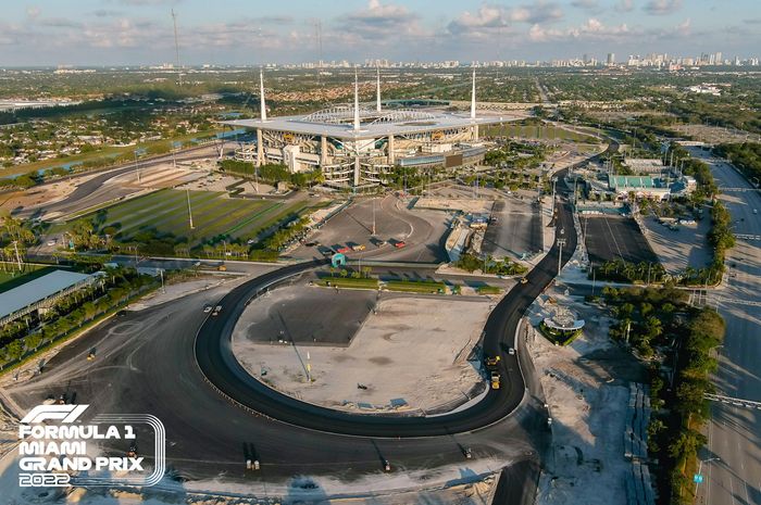 Penampakan terbaru perkembangan pembangunan sirkuit Miami