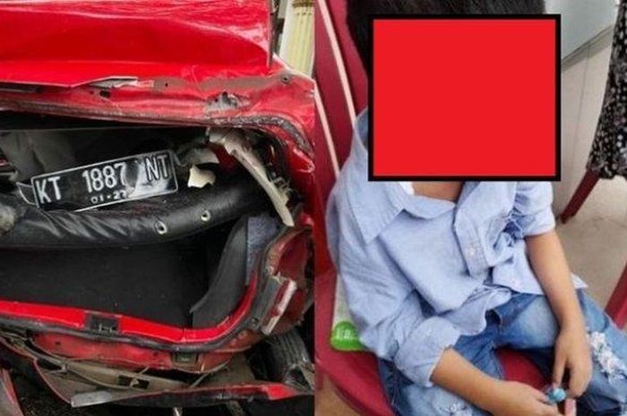 Azka, bocah selamat dari kecelakaan mau di Muara Rapak Balikpapan  