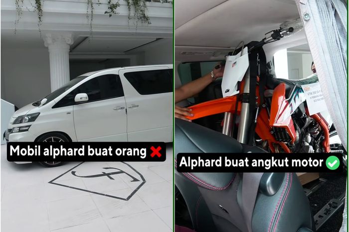 Toyota Vellfire GS Sport malah dipakai buat angkut KTM 350 SX-F.