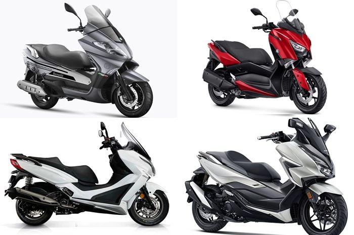 Ilustrasi motor matic baru 250 cc.