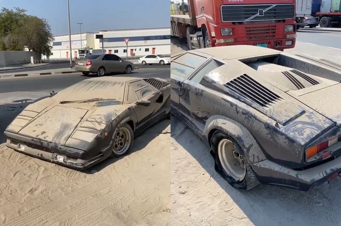 Sedih banget ada Lamborghini Countach terbengkalai di pinggir jalan gitu.