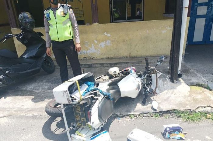 Pos Polisi dan Yamaha V-Ixion Patroli di Pematangsiantar dirusak orang tak dikenal 