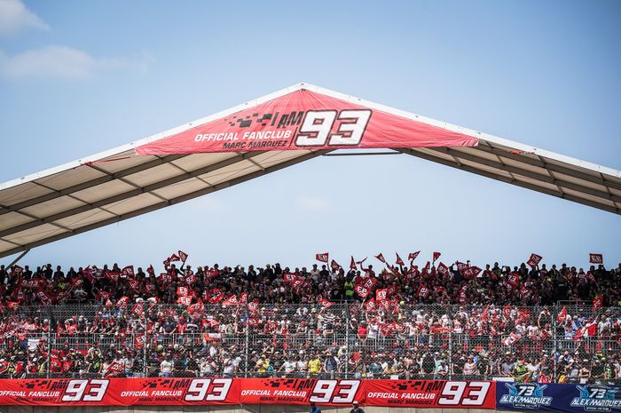 Harga tiket tribun khusus fans Marc Marquez di sirkuit Mandalika mulai Rp 300 ribuan, begini cara membelinya.