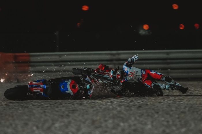Jorge Martin crash di MotoGP Qatar 2022