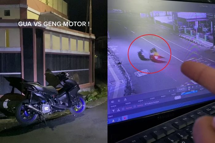 Pemotor Yamaha Aerox 155 ini sempat dikejar-kejar sama dua anggota geng motor di Tasikmalaya.