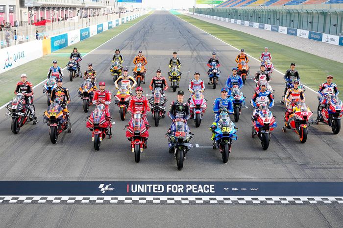 Deretan pembalap MotoGP 2022 yang sebagiannya akan melakukan parade di Jakarta (16/3)