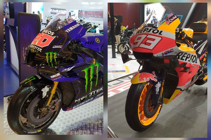 Yamaha YZR-M1 dan Honda RC213V sama-sama mejeng di IIMS 2022. Menjelang MotoGP Argentina. 