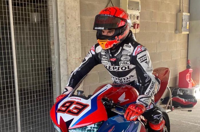 Marc Marquez latihan menggunakan CBR600RR di sirkuit jelang MotoGP Amerika Serikat 2022