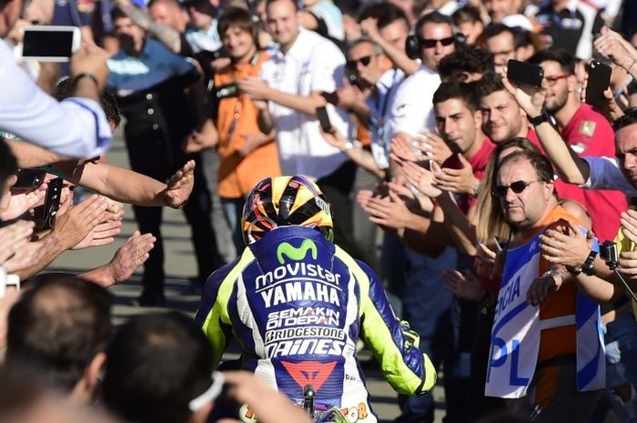 Valentino Rossi finis keempat di MotoGP Valencia 2015 silam