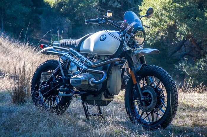 BMW R80RT bergaya scrambler yang sangar