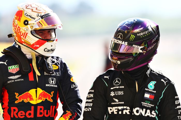 Lewis Hamilton dan Max Verstappen