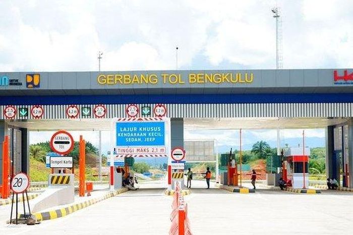 Gerbang Tol Bengkulu di ruas Jalan Tol Trans Sumatera.