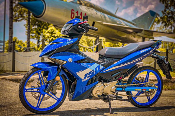 Modifikasi Yamaha MX King 150 berkonsep biru