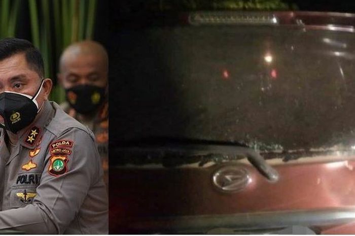 Daihatsu Xenia Tim Khusus Antibandit (Tekab) 308 Satreskrim Polresta Bandar Lampung dirusak warga saat gerebek pelaku maling motor di rumah mertua Kapolda Metro Jaya, Irjen Pol Fadil Imran