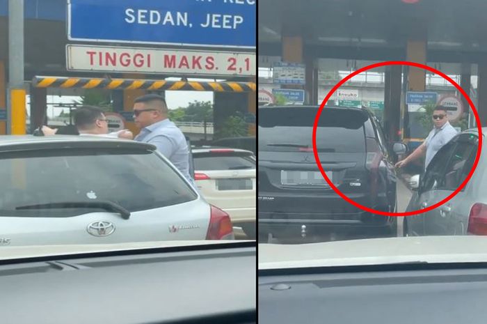 tangkap layar sosok pengemudi Pajero Sport yang diduga bertindak arogan terhadap pengemudi Yaris.