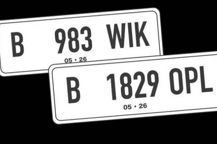 ilustrasi : pelat nomor dengan warna dasar putih yang mulai beredar.