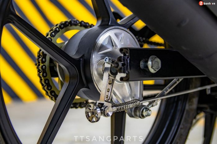 Ilustrasi rem belakang model tromol di motor