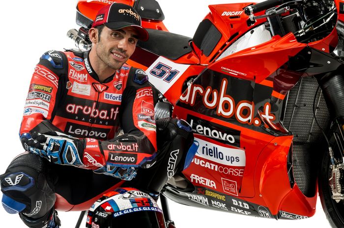 Test rider Ducati, Michele Pirro tampil di MotoGP Italia 2022 pakai motor dengan balutan livery Aruba.it.