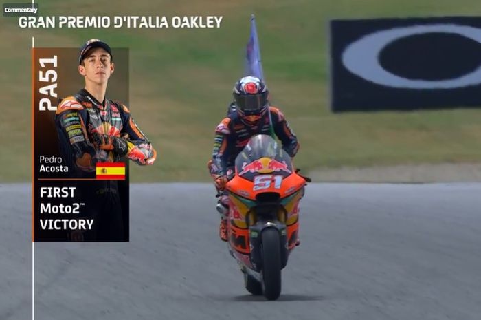 Pedro Acosta berhasil menguasai jalannya Moto2 Italia 2022, pembalap tim Indonesia masih beruntung. 