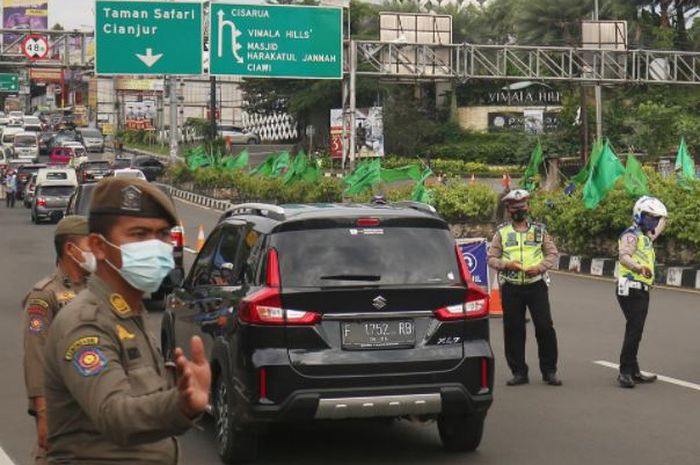 Ilustrasi penerapan ganjil genap di Jalur Puncak, Bogor