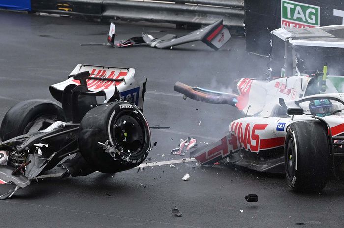 Crash Mick Schumacher di F1 Monako 2022