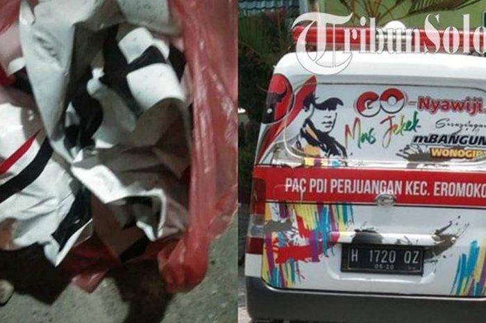 Ambulans basis Daihatsu Gran Max milik PAC PDI Perjuangan Eromoko sebelum digondol maling