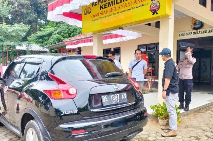 Nissan Juke milik warga Bandar Lampung yang sempat dilarikan calon pembeli akhirnya ketemu meski sudah pindah tangan di Pekanbaru, Riau