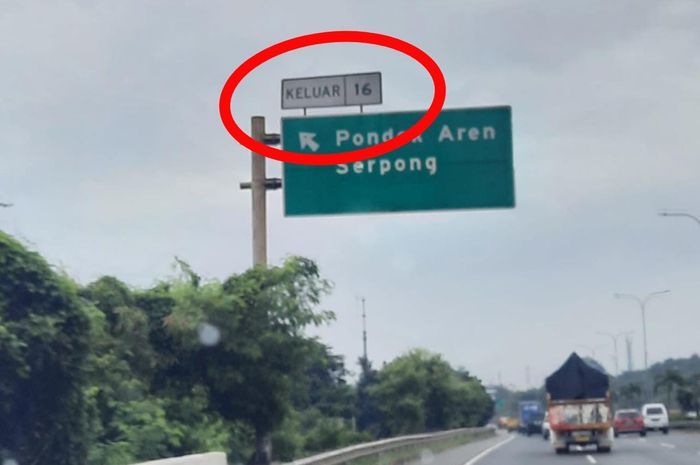 Arti kode angka dipapan penunjuk arah jalan tol