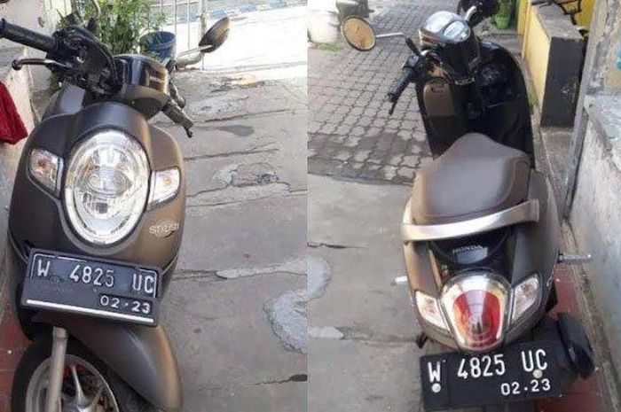 Foto Honda Scoopy milik penghuni indekos di Jambangan, Surabaya, Jawa Timur sebelum dicolong dua anak muda naik Yamaha NMAX