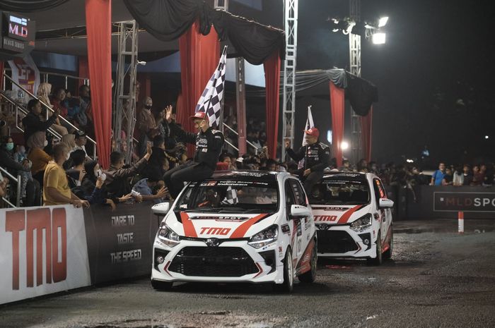 Tim TOYOTA GAZOO Racing Indonesia (TGRI) mengamuk di ajang MLD Autokhana Kejuaraan Nasional (Kejurnas) Slalom 2022 dan sabet semua podium