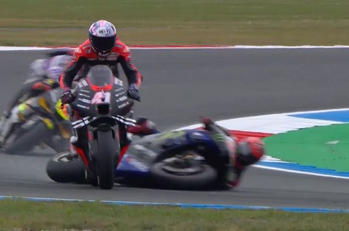 Crash Fabio Quartararo di MotoGP Belanda 2022