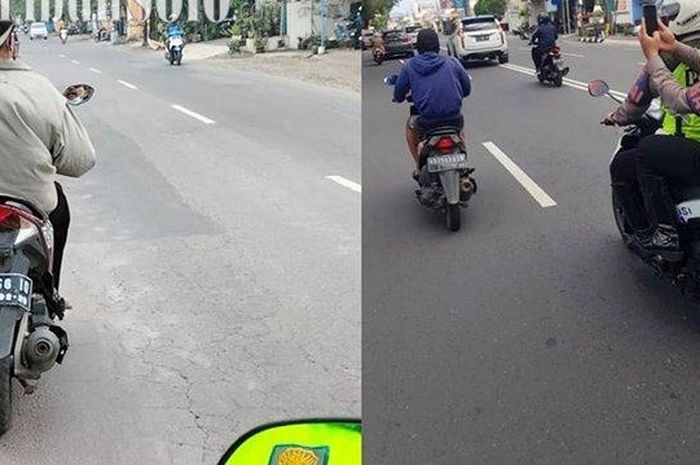 Ilustrasi pengendara yang ditilang melalui ETLE.