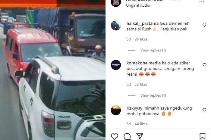 Tangkapan layar sopir angkot kalah mental sama Toyota Rush yang mengadangnya di jalan.