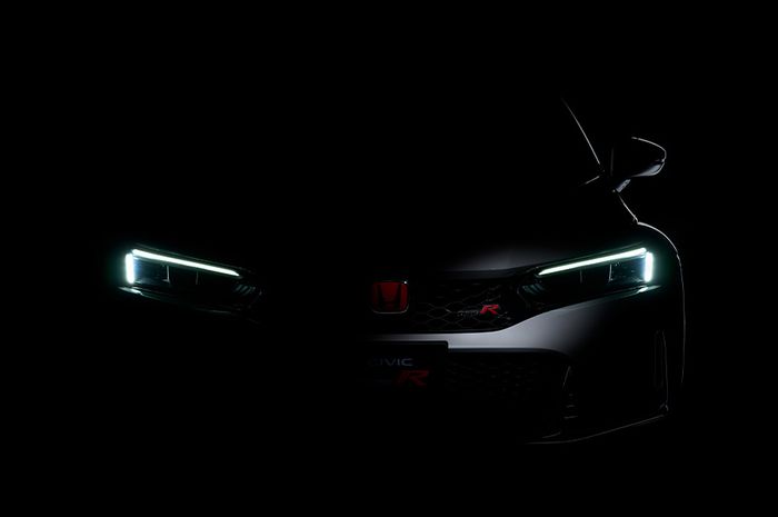 Teaser mobil baru Honda Civic Type R yang akan meluncur 21 Juli mendatang.