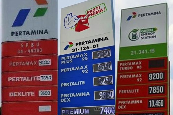 Ada SPBU Pertamina dengan warna merah, biru dan hijau, jangan masuk kalau tidak tahu bedanya