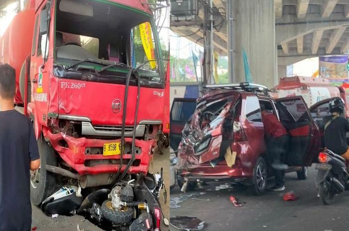 Suasana pasca kecelakaan maut Truk Pertamina rem blong menghantam kendaraan lain di Cibubur. Begini fakta lokasi kejadian tersebut menurut polisi.