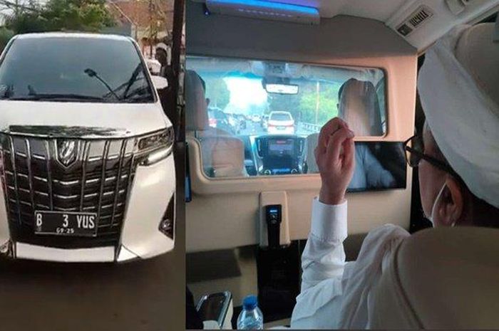 Habib Rizieq Shihab diantar ke Petamburan naik Toyota Alphard bernomor polisi B-3-YUS.