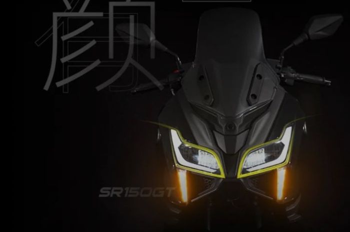 Skutik Loncin SR150GT punya tampang galak dengan lampu full LED