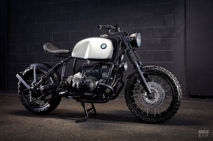 BMW R100R bergaya scrambler bobber