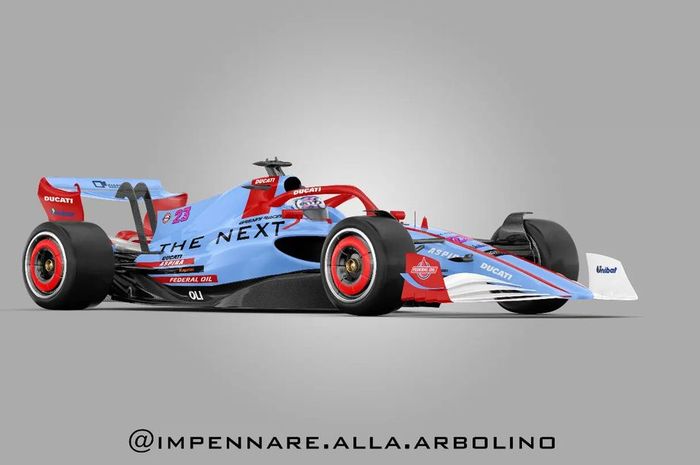 Mobil F1 2022 dengan livery tim MotoGP