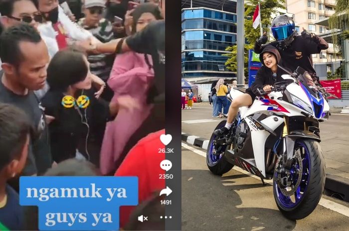 Jeje Slebew viral lagi marah-marah di Citayam Fashion Week, tapi doi pernah coba naik Honda CBR600RR lo.
