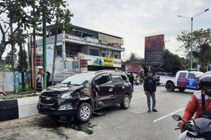 KOndisi Chevrolet Spin yang terlibat kecelakaan di Samarinda
