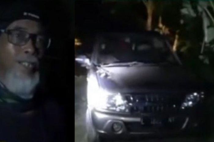 Pakai Google Maps, Isuzu Panther milik Chriss Sukro nyangkut di tengah Sawah di daerah Jombang, Jawa Timur saat ingin ke tol Kertosono, Minggu (31/07/2022).