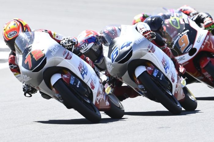 Mario Suryo Aji saat tampil di Moto3 Inggris 2022 berhasil raih posisi 17.
