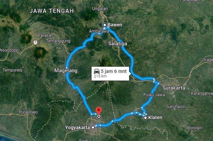 Jalur jalan raya dari Yogyakarta ke arah  Solo - Bawen 