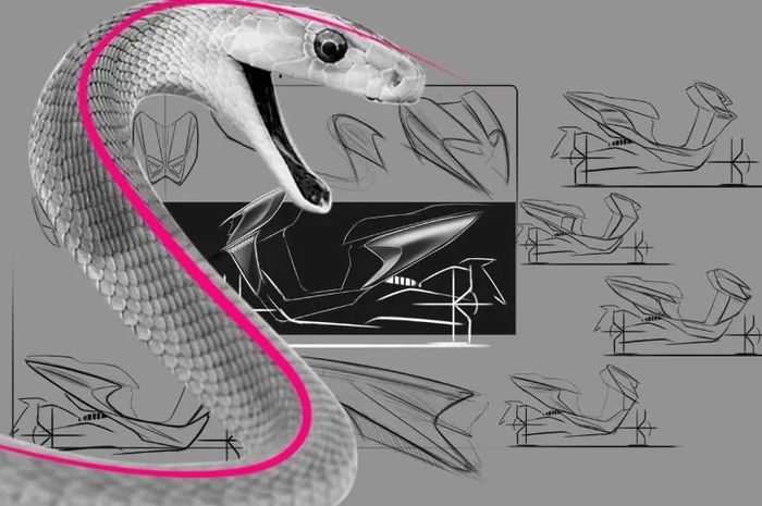 Bahasa desain SYM MMBCU 158 2022 terinspirasi dari ular Mamba.